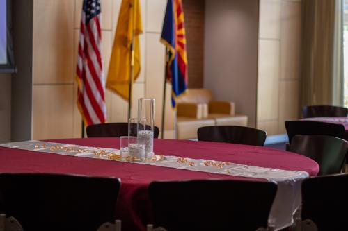 image of table decor at scholarship celebration