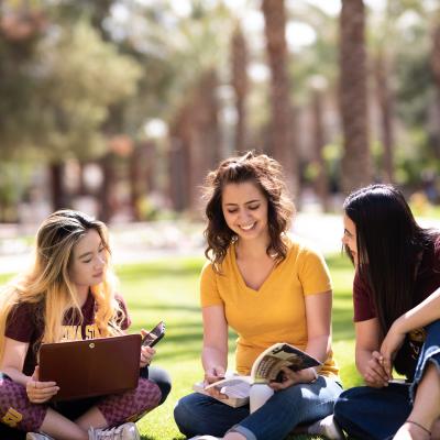 Students engaging in studies